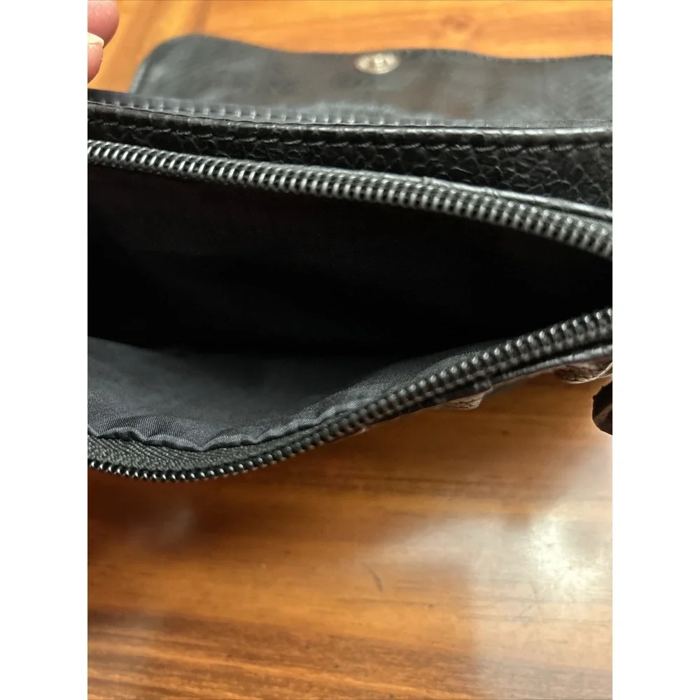 Vintage JL Black‎ Python Print Wristlet Wallet